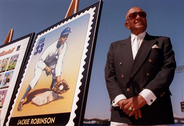 35 years ago as Jackie Robinson became the first baseball player featured on a U.S. stamp